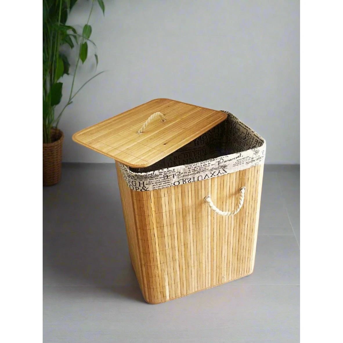 Durable New Design Collapsible Bamboo Laundry Basket | Space Saving Laundry Storage | Effective Laundry Management Laundry Supplies Laundry Baskets