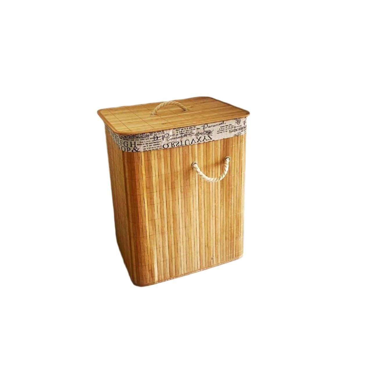 Durable New Design Collapsible Bamboo Laundry Basket | Space Saving Laundry Storage | Effective Laundry Management Laundry Supplies Laundry Baskets