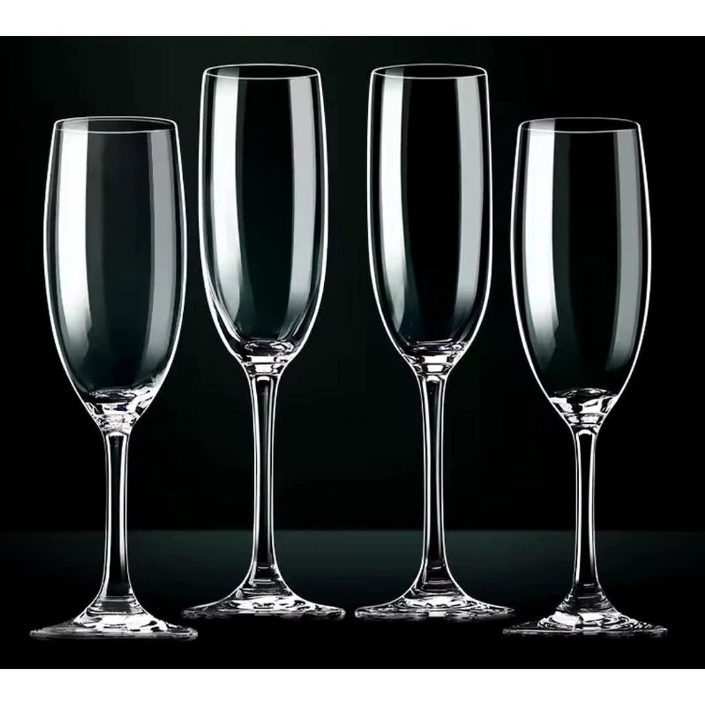 Durable Quality: Made from sturdy glass, enhancing both clarity and durability. Perfect for Celebrations: A set of 6, ideal for toasting at gatherings, parties, and special events. Tableware Stemware