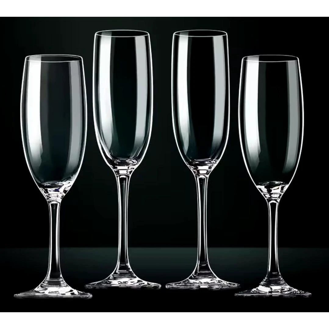 Durable Quality: Made from sturdy glass, enhancing both clarity and durability. Perfect for Celebrations: A set of 6, ideal for toasting at gatherings, parties, and special events. Tableware Stemware