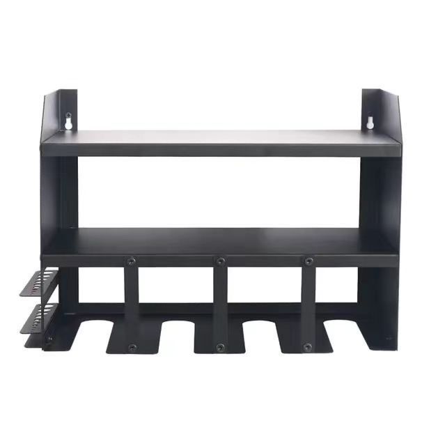 Durable Wall Mounted Tools Storage Rack Metal 44x23x30cm for Garage and Workshop Organization