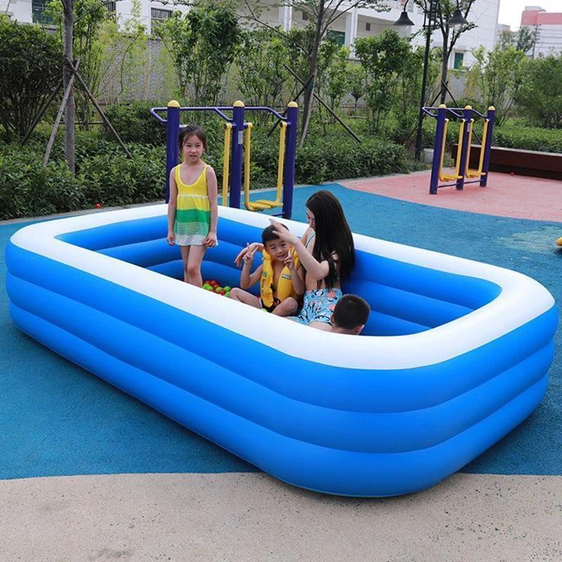 Summer Inflatable Swimming Pool with Pump – Family Size Swimming Pools