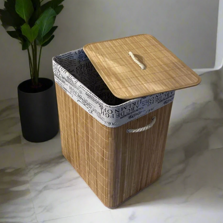 Eco-Friendly Foldable Bamboo Laundry Basket Lightweight and Compact Laundry hampers and basket Laundry Baskets