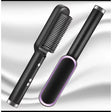 Electric Hair Straightener Comb with Rotating Brush – Black and Green