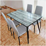 Elegant 4 Seater Glass Top Dining Table.