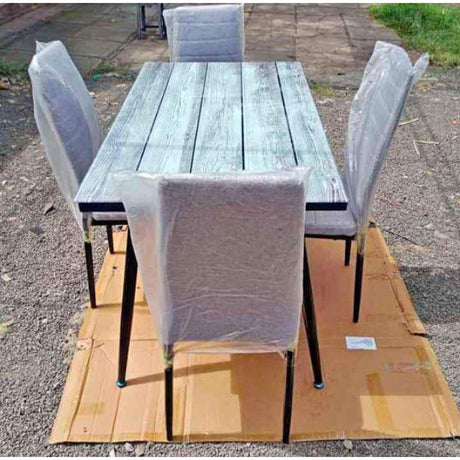 Elegant 4 Seater Glass Top Dining Table.