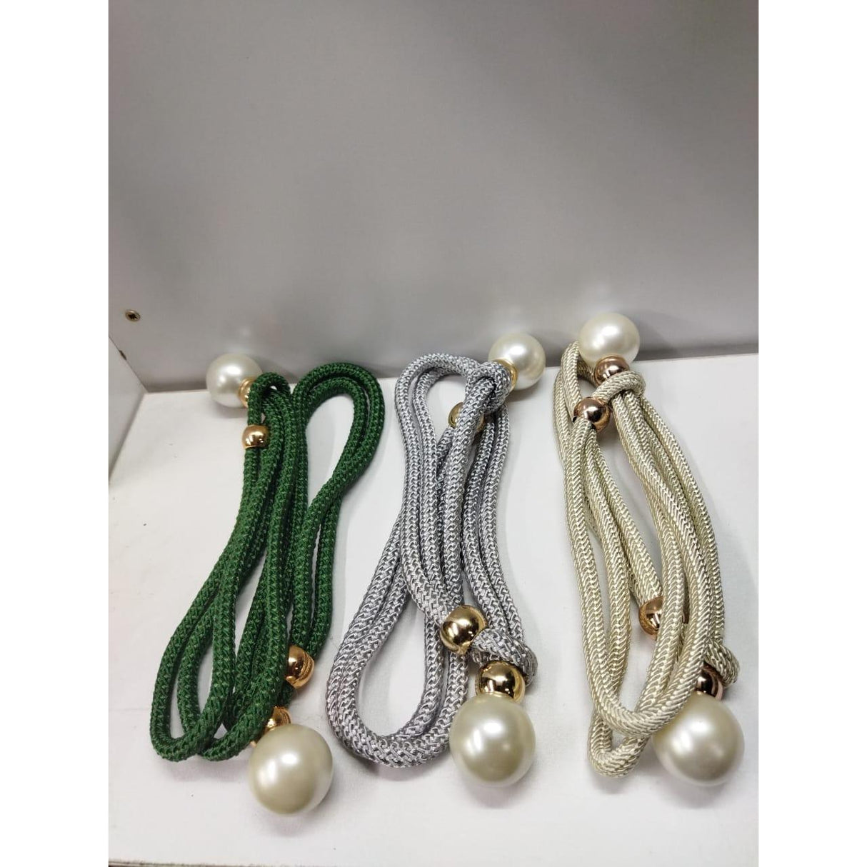 Elegant Curtain Holders (Pair - 2pcs) | Available in Grey, Green, Cream White
