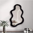 Elegant Curved Wall Mirror Black & Gold Frame