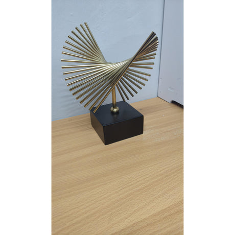 Elegant Golden Decor with Black Carbon Base