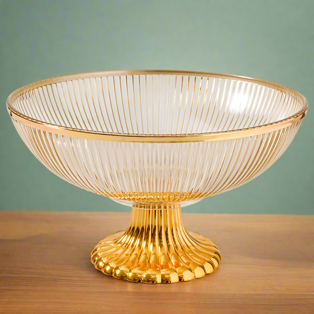 Elegant Multipurpose Fruit Bowl 9.72 Inch Salad Food Pastry Serving Bowl