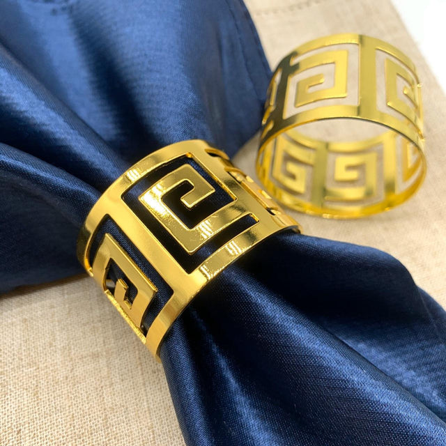 Elegant Stainless Steel Napkin Rings Set of 6 for Dining and Special Occasions Gold & Silver