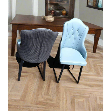Elegant Upholstered Dining Chairs | Modern Velvet Padded Chairs with Button-Tufted Backrest | Leather Dining Chairs | Modern Dining Rooms, Living Rooms, Kitchens