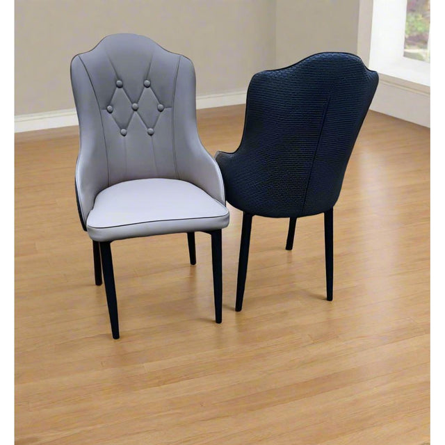 Elegant Upholstered Dining Chairs | Modern Velvet Padded Chairs with Button-Tufted Backrest | Leather Dining Chairs | Modern Dining Rooms, Living Rooms, Kitchens