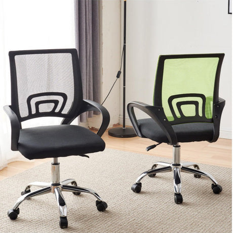 Ergonomic Fabric Mesh Office Chair | Adjustable Swivel Chair with Lumbar Support