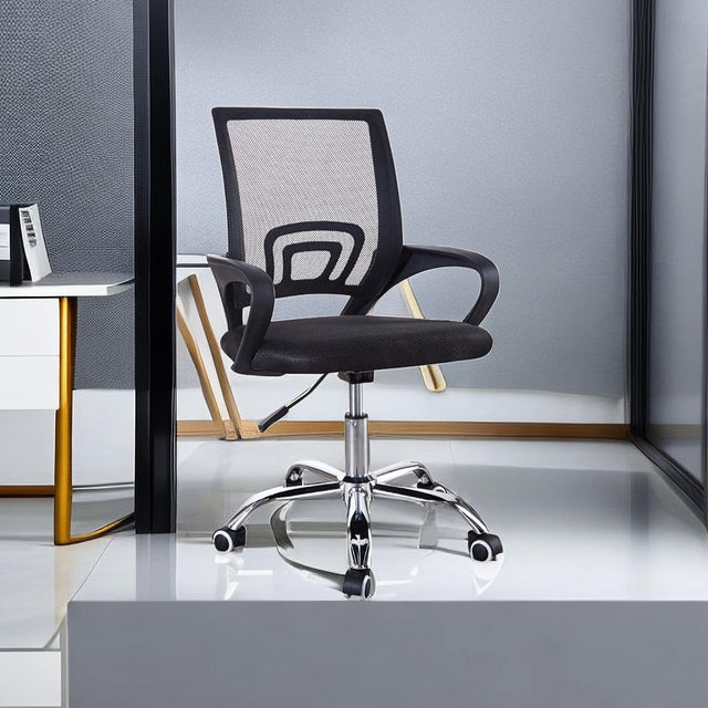 Ergonomic Fabric Mesh Office Chair | Adjustable Swivel Chair with Lumbar Support