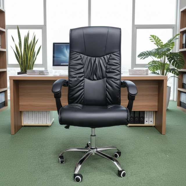 Ergonomic High-Back Executive Office Chair with Padded Armrests and Wheels Office furniture Furniture