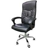 Ergonomic High-Back Executive Office Chair with Padded Armrests and Wheels