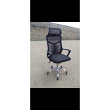Ergonomic High-Back Mesh Office Chair with Adjustable Headrest and Chrome Base