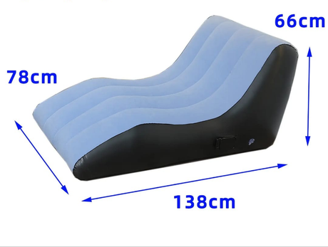 Ergonomic Inflatable Lounge Chair with Soft Flocked Surface and Side Pocket