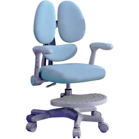 Ergonomic Kids Study Chairs | Adjustable Back Support and Footrest, Swivel Chairs in Pink and Blue | Ideal for Study Rooms, Bedrooms,Home Learning Spaces