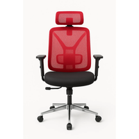Ergonomic Mesh Office Chair Adjustable Armrests, Headrest & Lumbar Support on Chrome Base Office Chairs Office Chairs