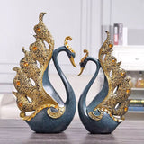 European Couple Swan Ornament Elegant Wedding Gift & Home Décor Figurines