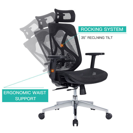 Executive Office Chair | Full Mesh Ergonomic Chair for Maximum Comfort | Ideal for executive offices, meeting rooms, or cubicles