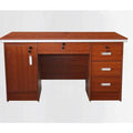 Executive Office Desk Lockable Wooden Workstation with Side Cabinets & Drawers Office Furniture