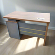 Executive Wooden Office Desk 3-Drawer Lockable Cabinet with Sleek Walnut Finish Desks