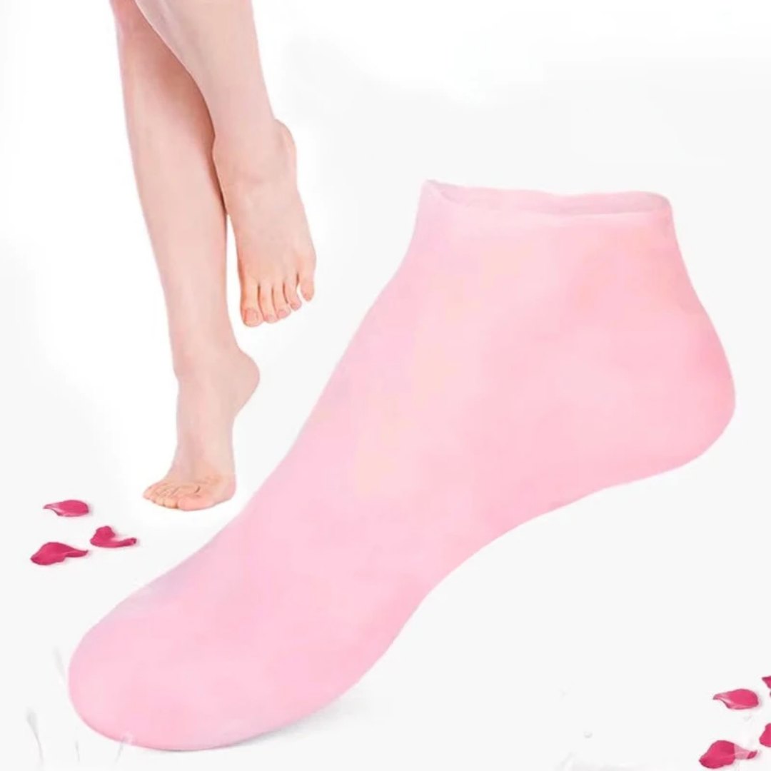 Exfoliating Elastic Silicone Socks – Moisturizing Foot Skin Care