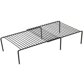 Expandable Metallic Shelf Raiser Retractable Iron Storage Rack (Black/White) Storage and organization Storage Hooks & Racks