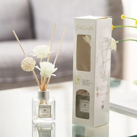 Exquisite Home Fragrance Reed Diffuser | Refillable Glass Diffuser | Jasmine Scent
