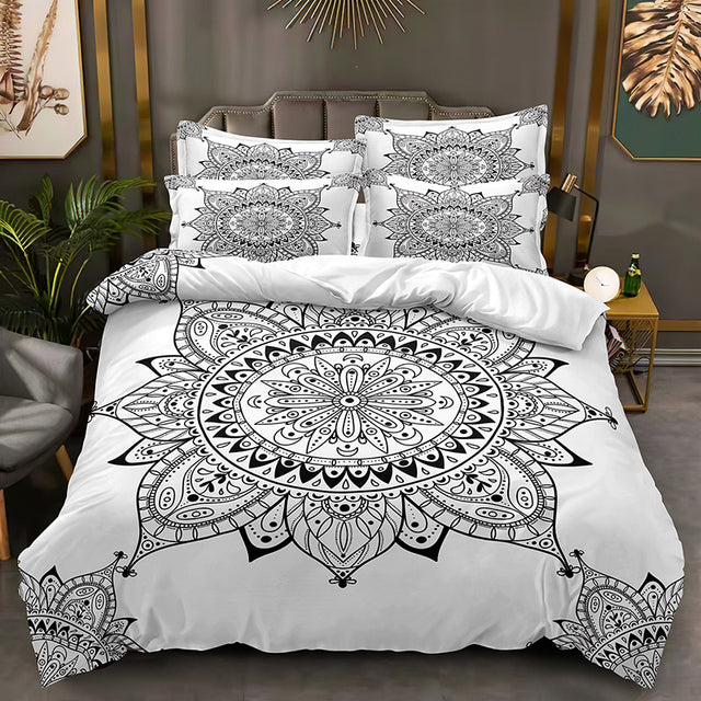 Extra King Size 7 ft x 8 ft Duvet Cover Set |Soft Cotton Blend Fabric, Includes 2 Pillowcases | Ideal For Master Bedrooms and Large Beds