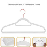 Luxury Velvet Anti-Slip Hangers – 10pcs | Premium Rose Gold Hook | Black or White