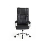 F226-1 Executive Leather Office Chair Ergonomic Design with Padded Armrests & Chrome Base