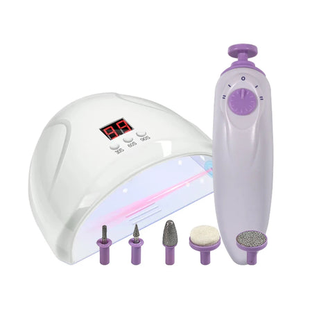 2-in-1 LED Nail Dryer & Electric Nail Kit with 5 Attachment Heads – At-Home Manicure Tool- Furaha Finds Kenya