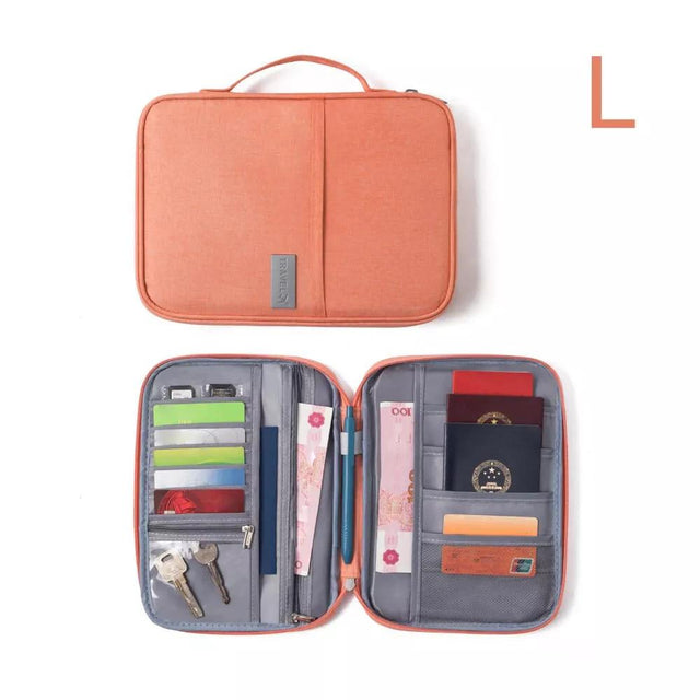 Family Size Travel Passport & Document Organizer – Oxford Cloth Passport Holders Travel Wallets