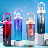 Fashion Gradient Color Outdoor Sports Portable Water Bottle with Strainer Travel Essentials Water Bottles
