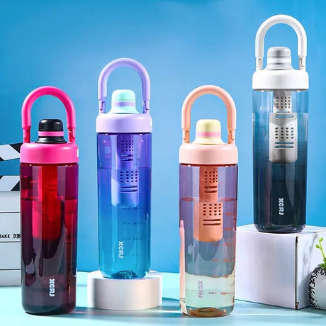 Fashion Gradient Color Outdoor Sports Portable Water Bottle with Strainer