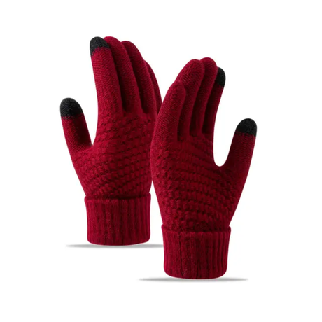 Fashion Touchscreen Woolen Winter Gloves – Unisex Thermal Acrylic Knit