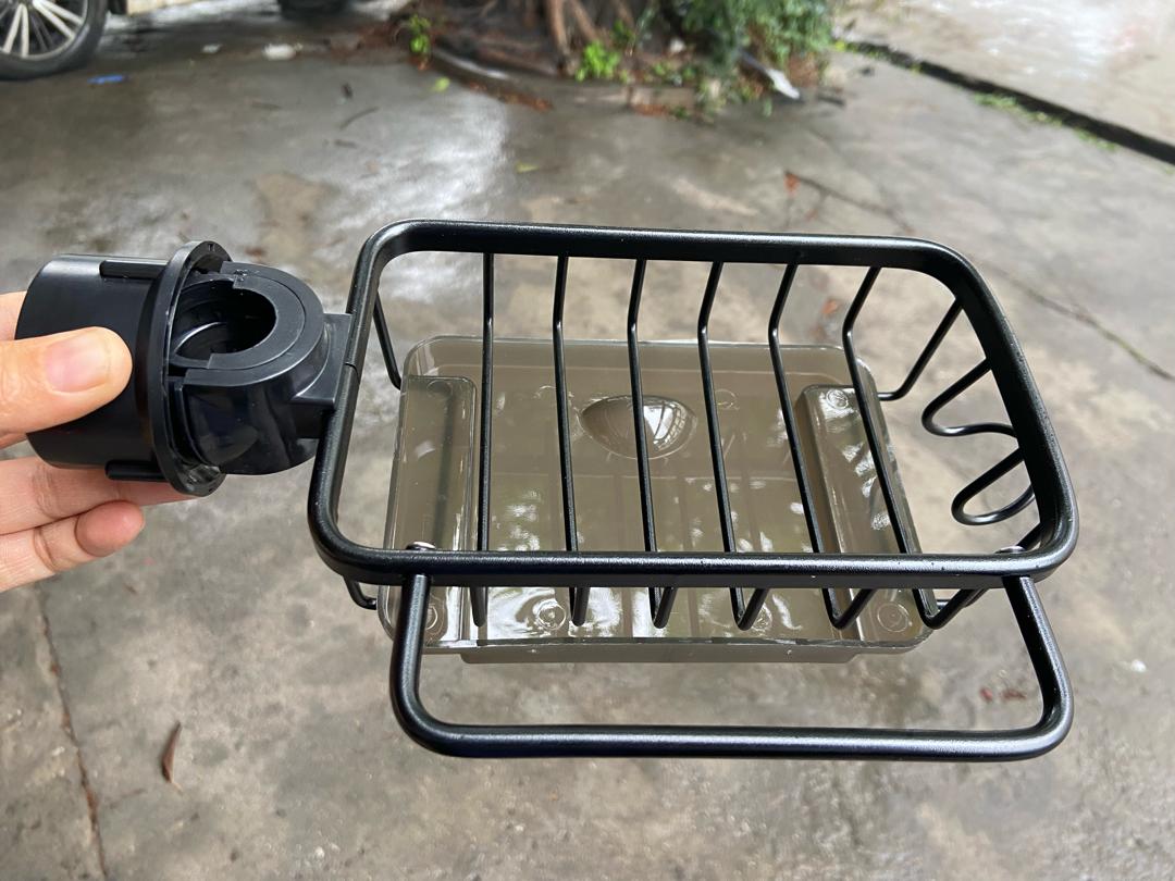 Faucet Drain Rack Kitchen Sink Organizer with Sponge Holder
