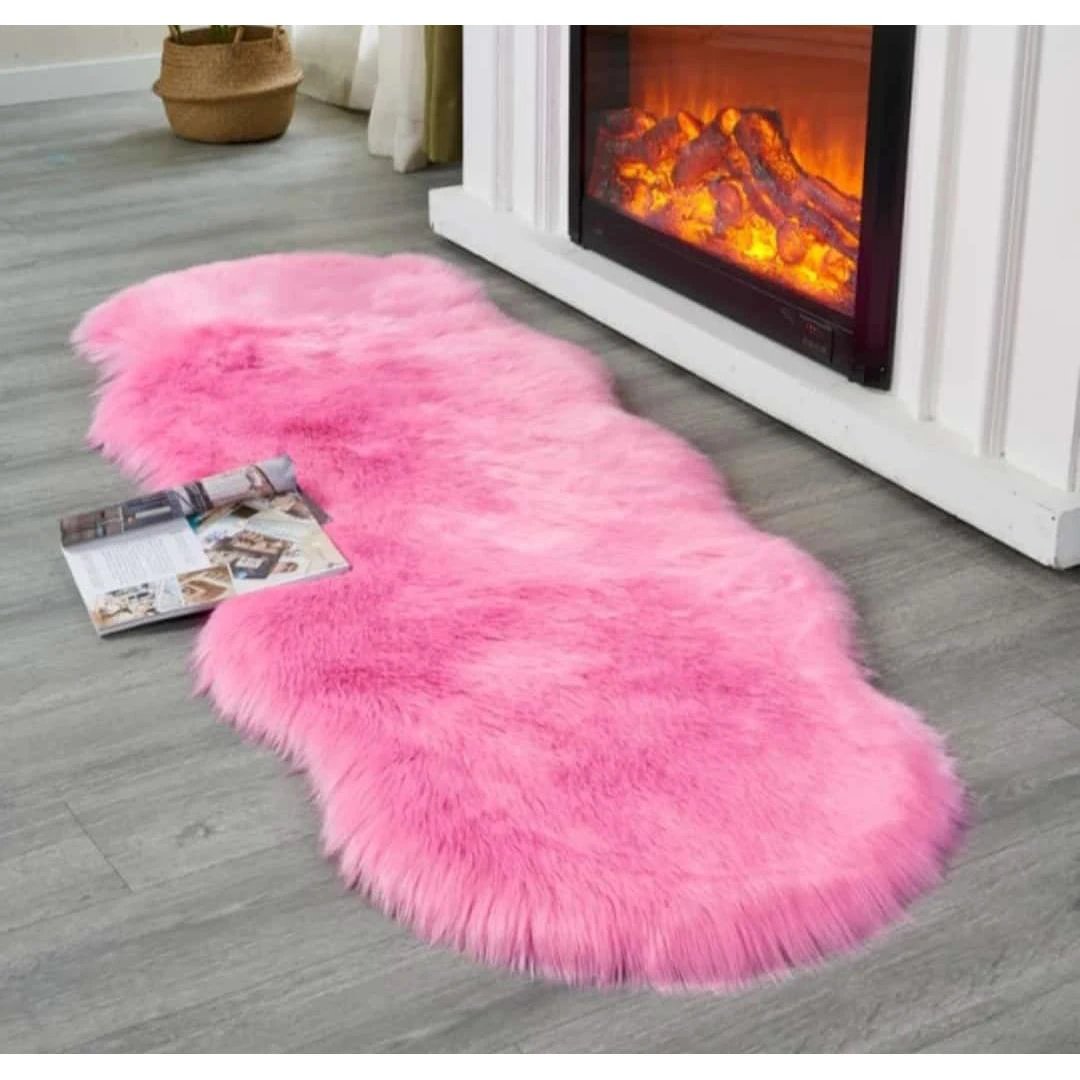 Faux Fur Carpet Irregular Shape 60x180cm Decor Rugs