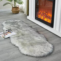 Faux Fur Carpet Irregular Shape 60x180cm Decor Rugs