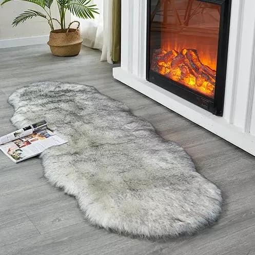 Faux Fur Carpet Irregular Shape 60x180cm Decor Rugs