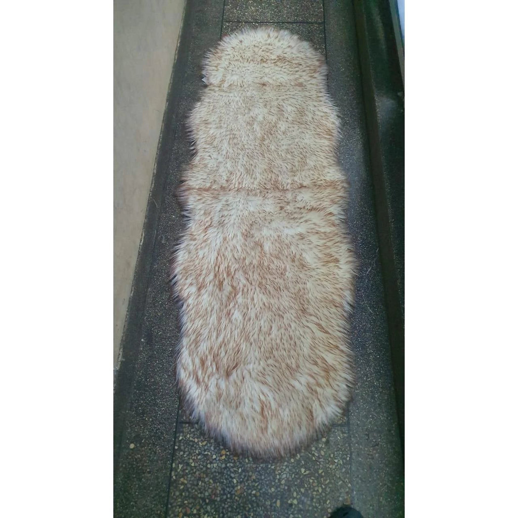 Faux Fur Carpet Irregular Shape 60x180cm Decor Rugs