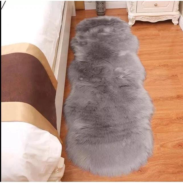 Faux Fur Carpet Irregular Shape 60x180cm Decor Rugs