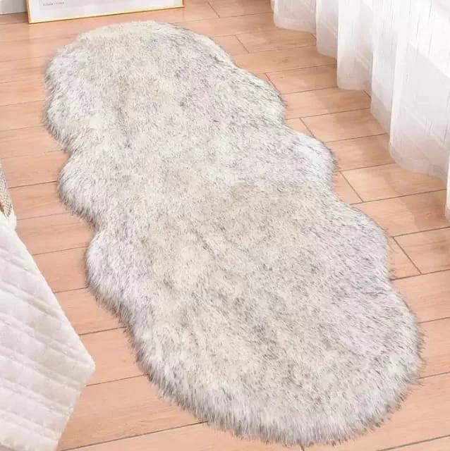 Faux Fur Carpet Irregular Shape 60x180cm Decor Rugs