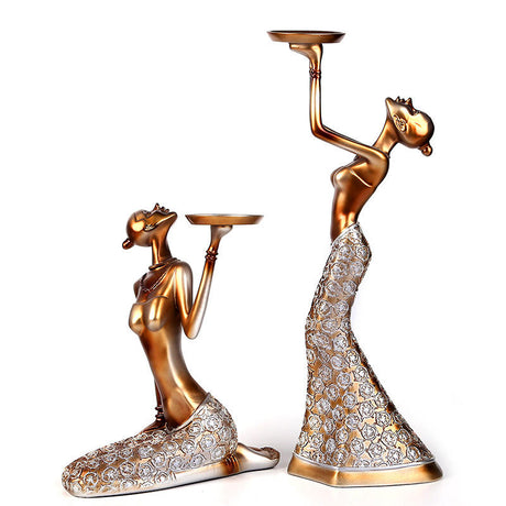 Figurines Statues Decorations Beautiful Candle Holder Decoration