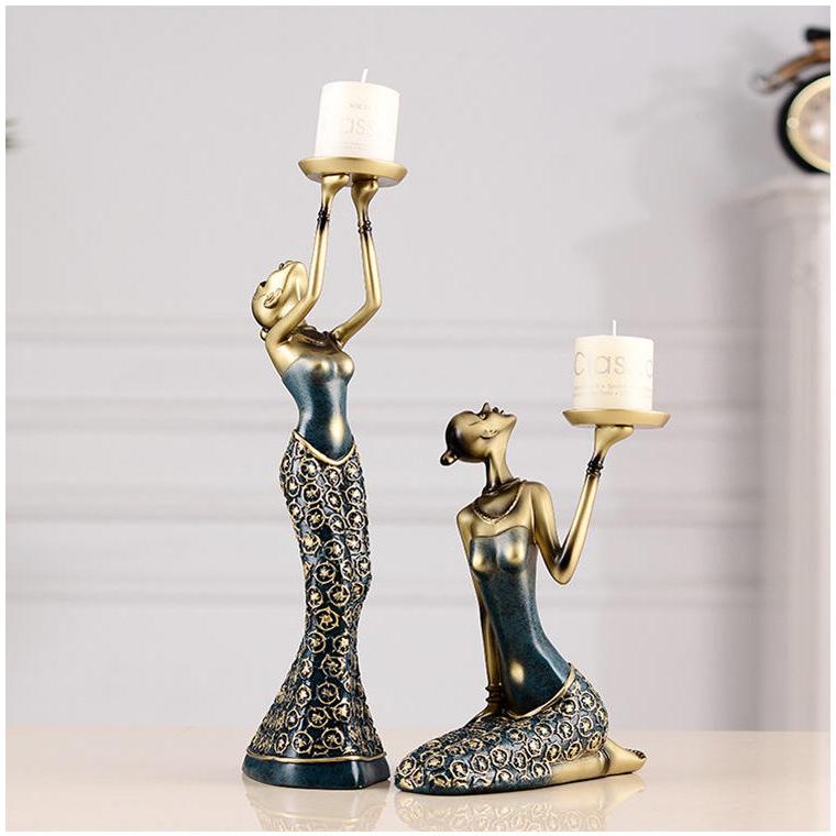 Figurines Statues Decorations Beautiful Candle Holder Decoration