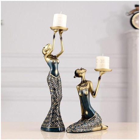 Figurines Statues Decorations Beautiful Candle Holder Decoration